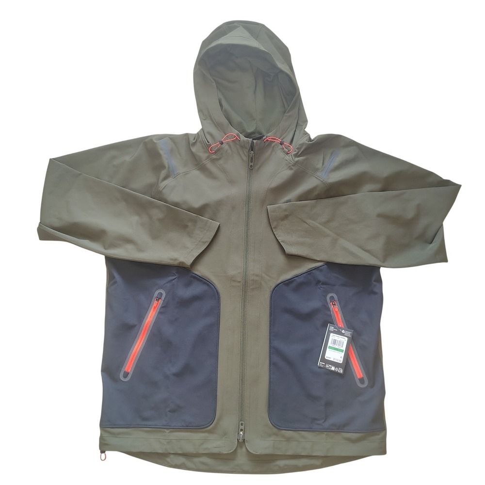Under Armour Unstoppable Jacket LC‎ Mens Large Olive Green Black Hooded 1389354